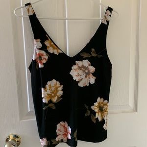 Black Floral Top - Dynamite
